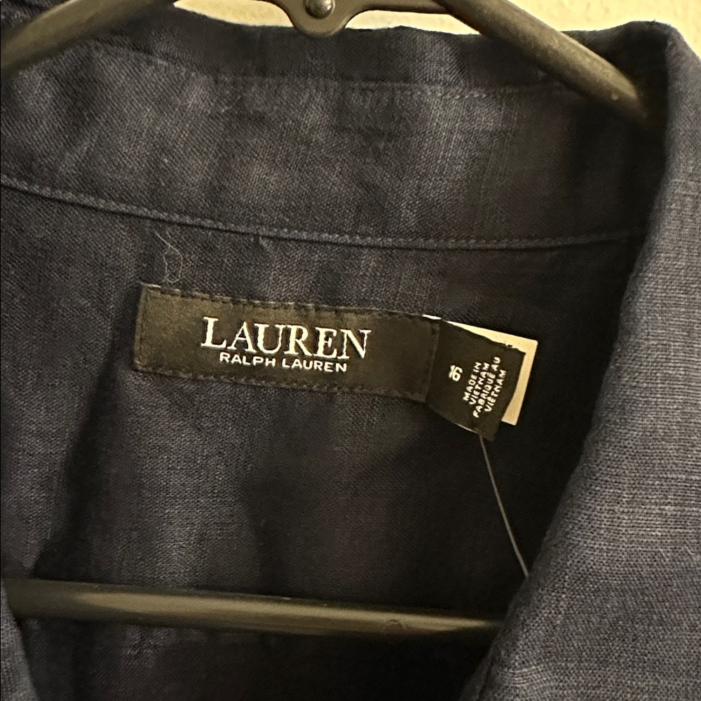 Ralph Lauren Black Label Black Knot-Front Shirt Dress - Picture 3 of 9